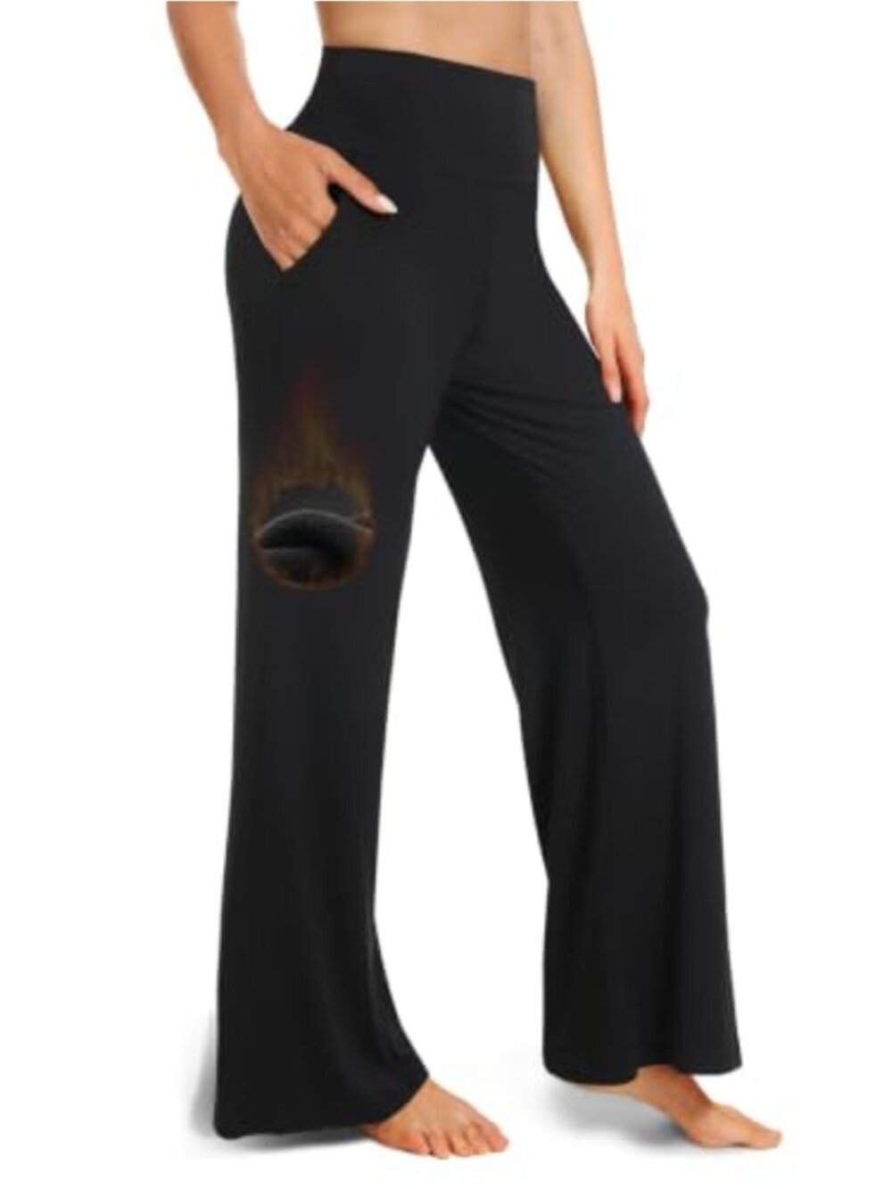 Women's Wide Leg High Waist Sweatpants with Pockets Stretch Yoga Lounge Pants